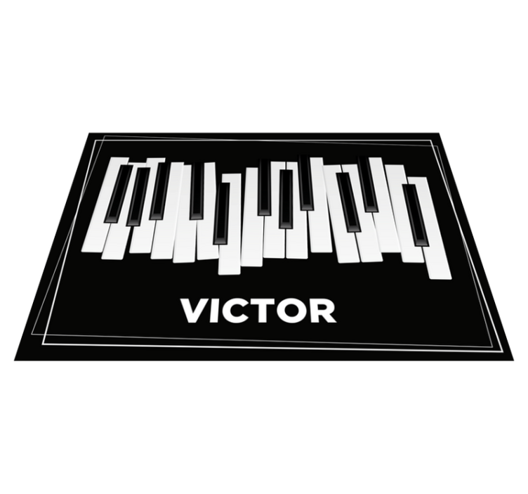 Piano Keyboard Personalized custom vinyl carpet - TenStickers