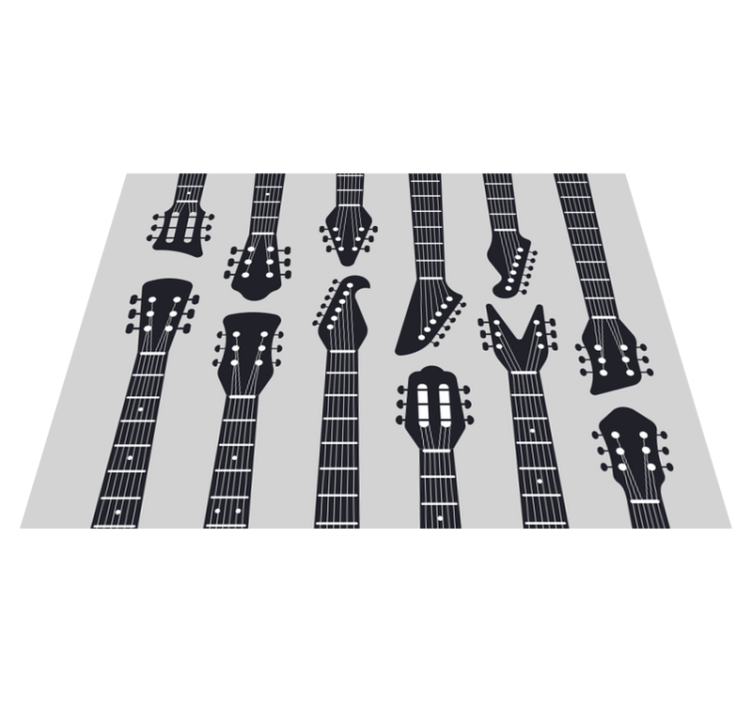 Guitar Silhouettes living room vinyl carpet - TenStickers