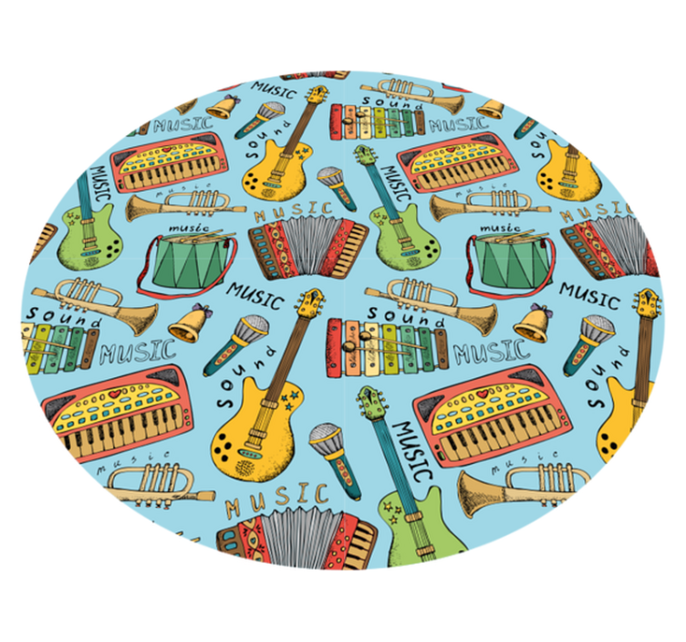 Kids vinyl carpet musical instruments fun - TenStickers