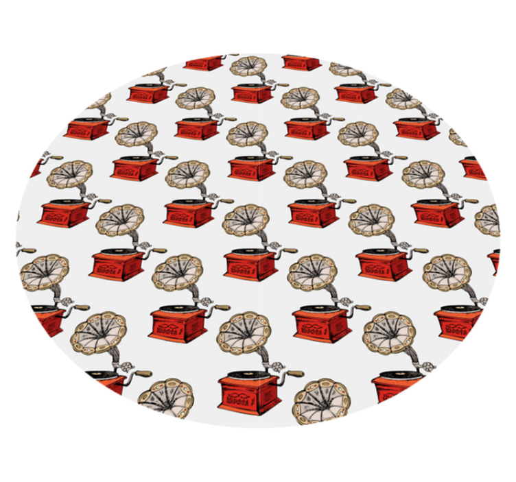 Texture vinyl carpet retro music boxes - TenStickers