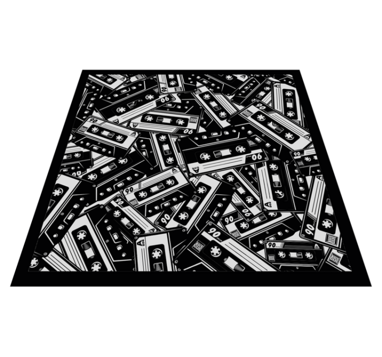Cassette Tape Motif teen vinyl carpet - TenStickers