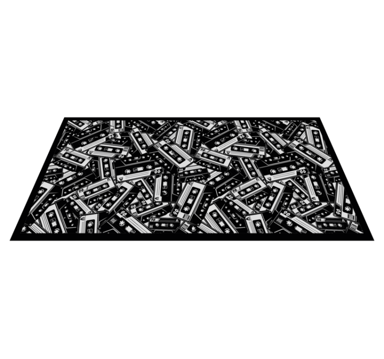 Retro Cassette Pattern teen vinyl carpet - TenStickers