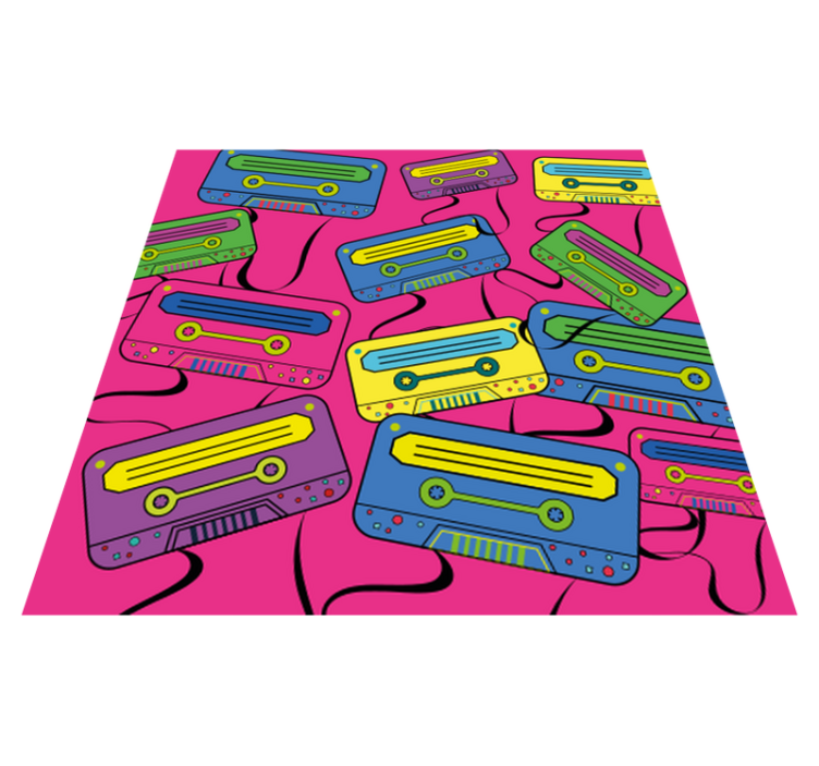 Vibrant Cassette Tapes teen vinyl carpet - TenStickers