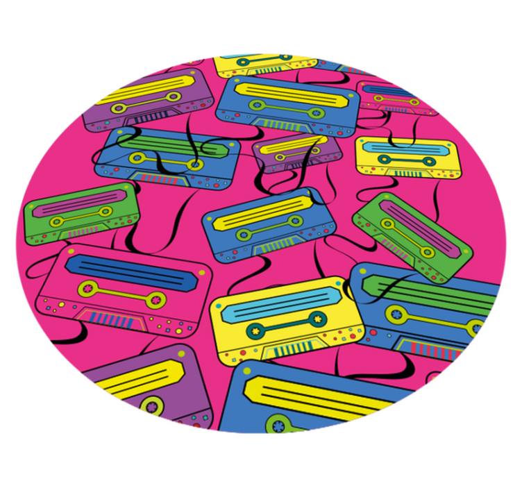 Kids vinyl carpet vivid cassette tapes design - TenStickers