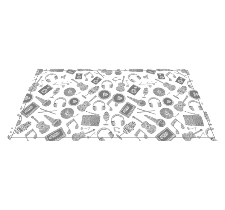 Musical Elements Pattern kids vinyl carpet - TenStickers