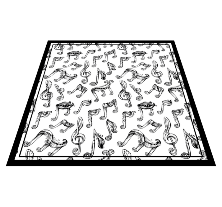 Musical Notes Concept teen vinyl carpet - TenStickers