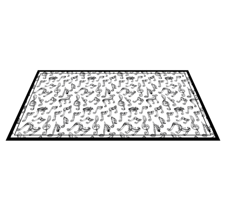 Music Note Design teen vinyl carpet - TenStickers