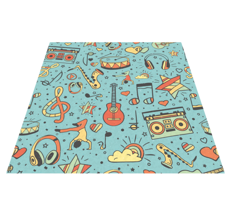 Musical Symbols Playful kids vinyl carpet - TenStickers