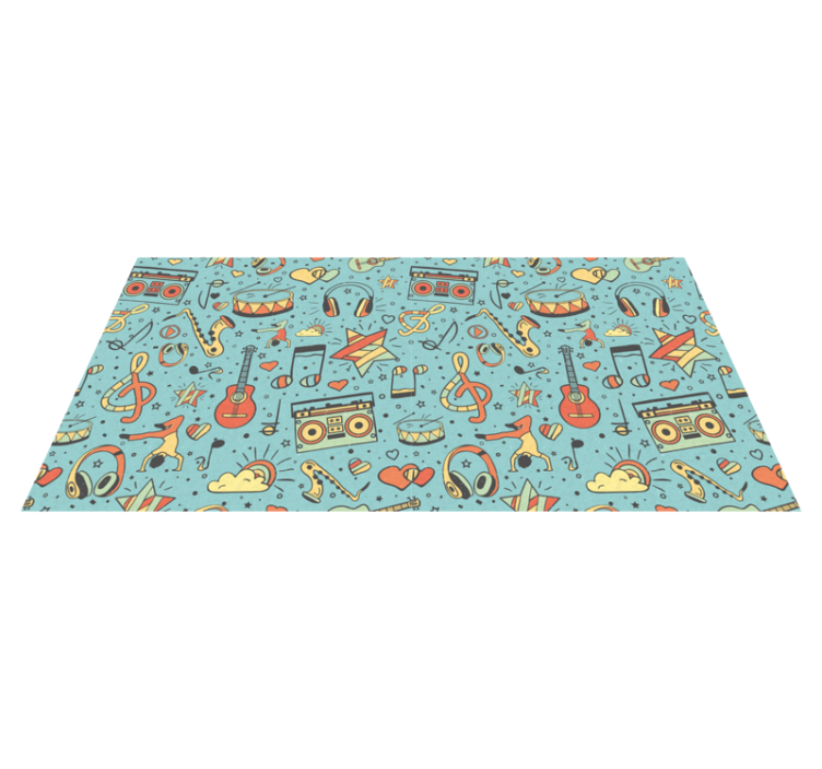 Musical theme kids vinyl carpet - TenStickers