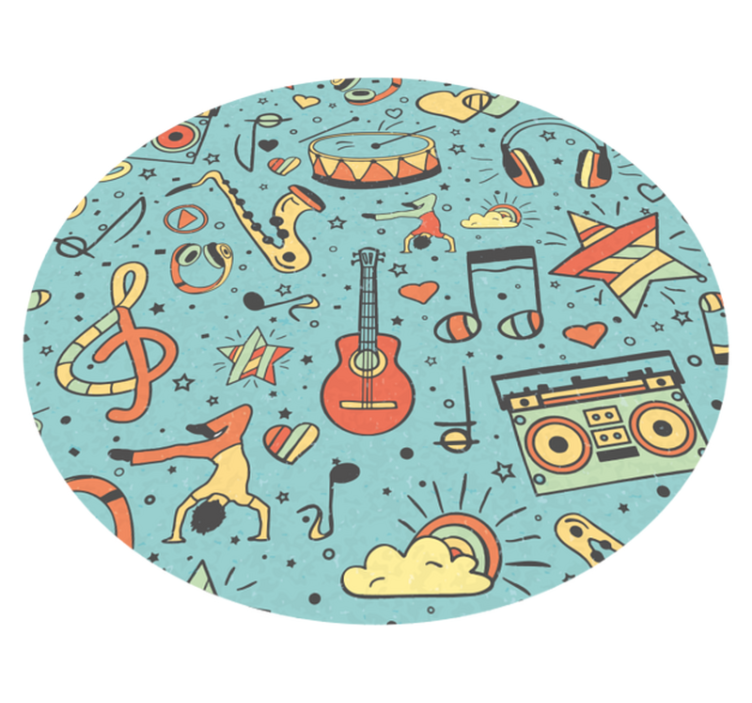 Music Notes Theme kids vinyl carpet - TenStickers