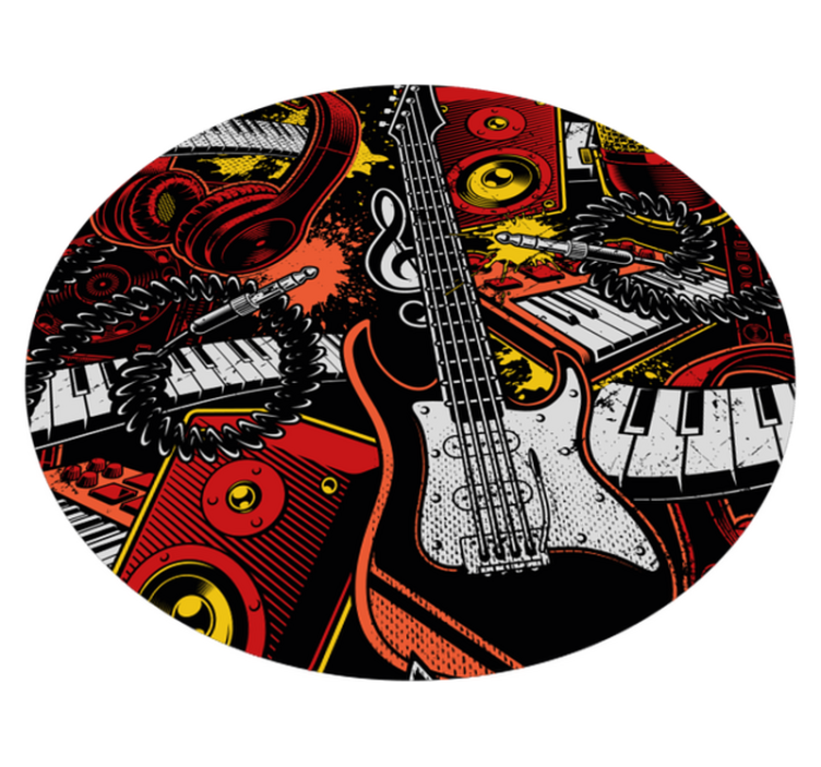 Kids vinyl carpet musical instruments frenzy - TenStickers