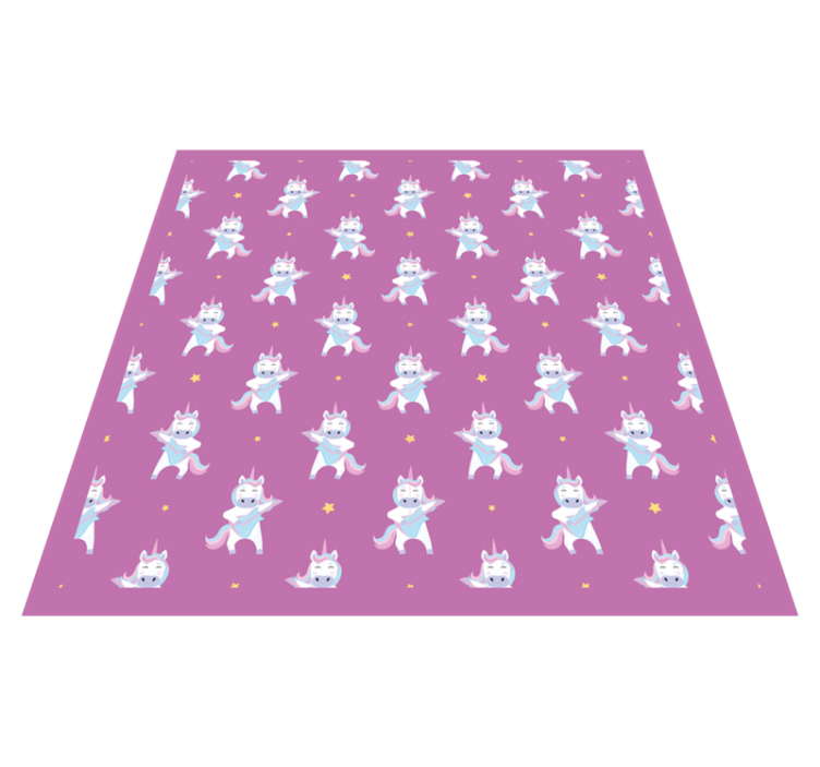 Whimsical Unicorn Motif kids vinyl carpet - TenStickers