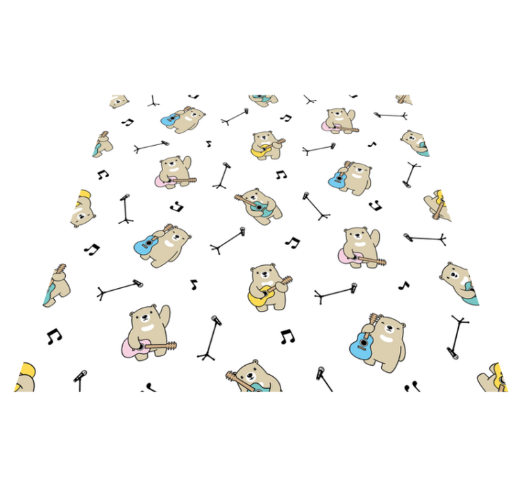Musical Bears Pattern nursery vinyl carpet - TenStickers