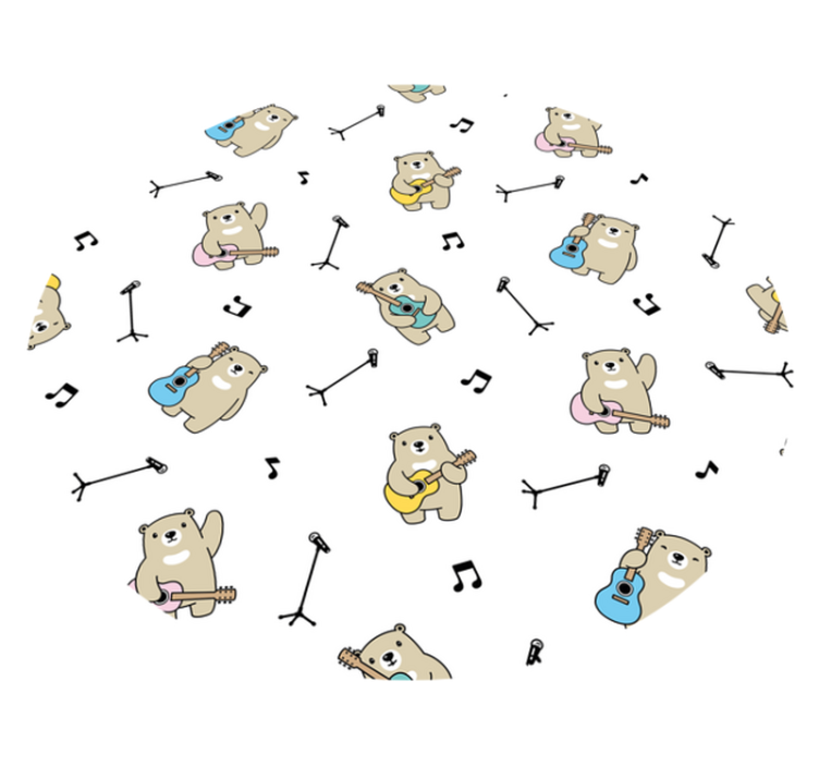 Musical Bear Fun nursery vinyl carpet - TenStickers