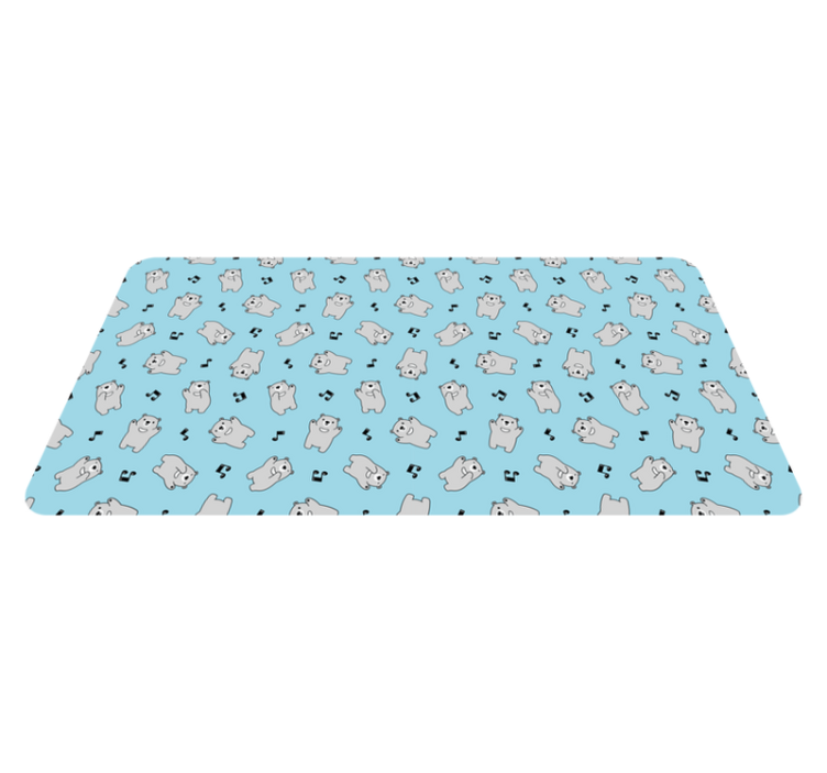 Cute Bear Characters nursery vinyl carpet - TenStickers