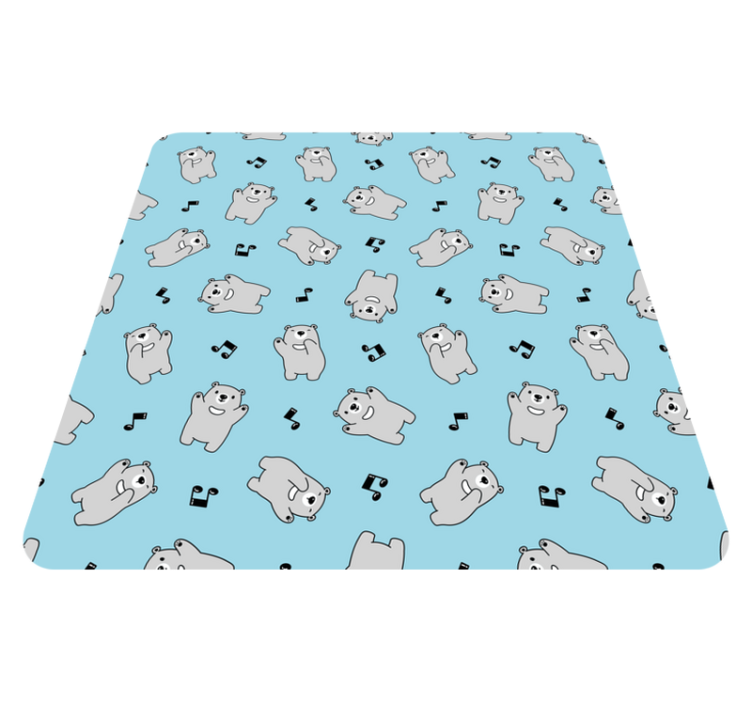 Adorable Bear Figures nursery vinyl carpet - TenStickers