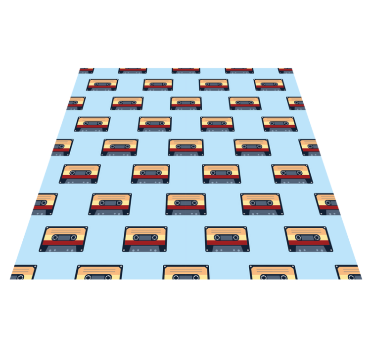 Kids vinyl carpet vintage cassette design - TenStickers
