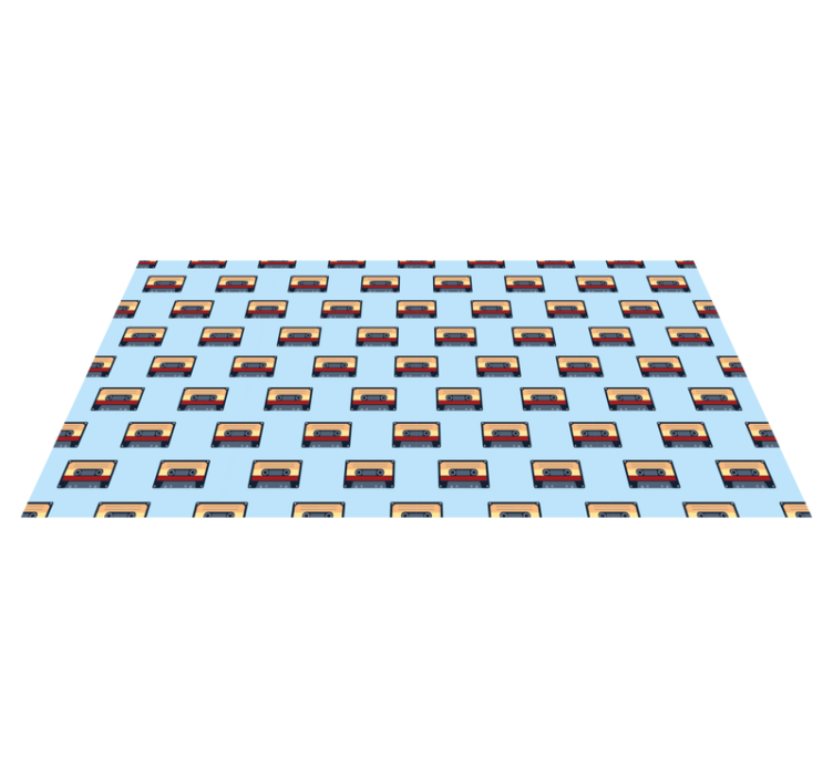 Retro Cassette Patterns kids vinyl carpet - TenStickers