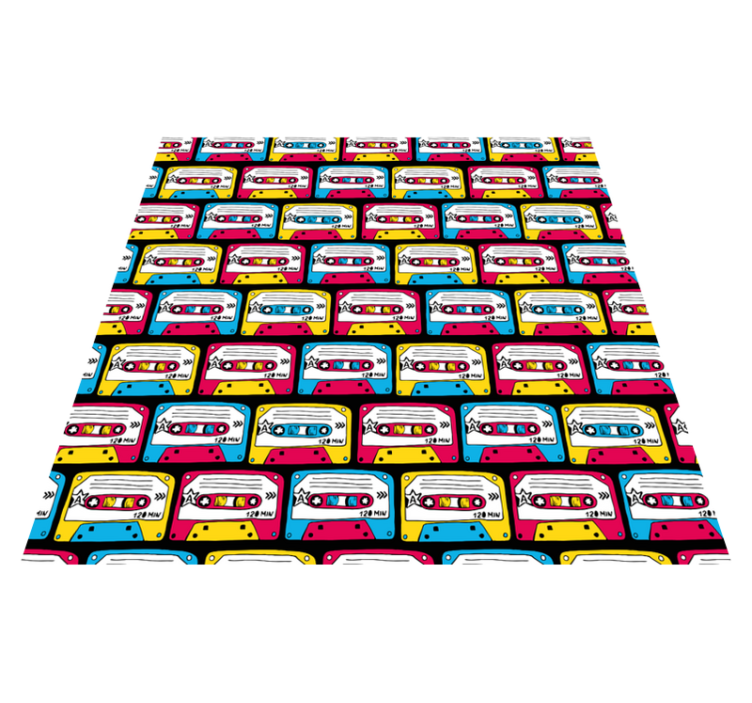 Texture vinyl carpet retro audio tapes - TenStickers