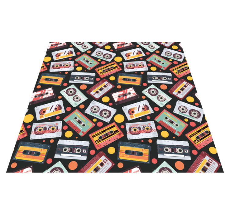 Texture vinyl carpet retro cassette design - TenStickers