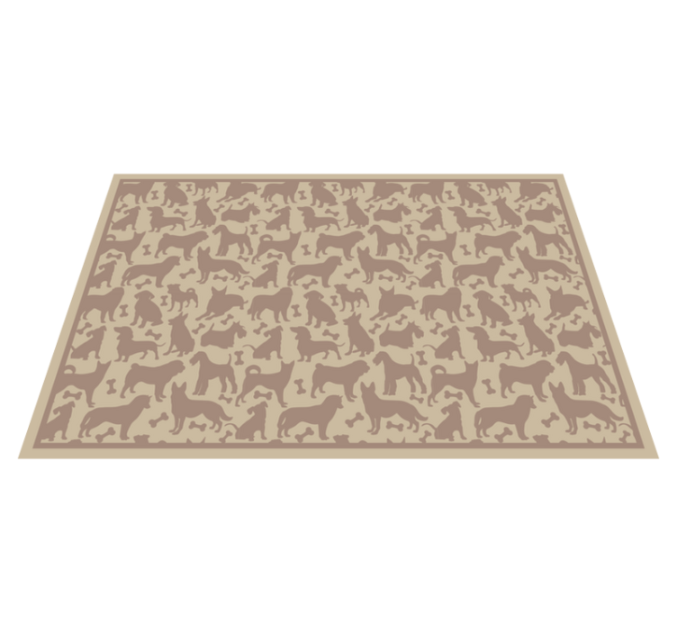 Dog Silhouettes Pattern animal print vinyl carpet - TenStickers