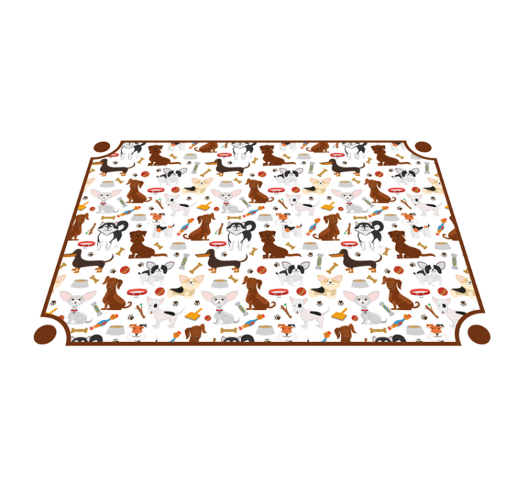 Cute canine companions animal vinyl carpet - TenStickers