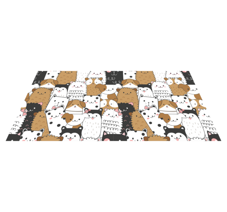 Charming Animal Faces animal vinyl carpet - TenStickers
