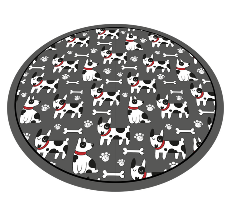 Playful Dog Patterns kids vinyl carpet - TenStickers