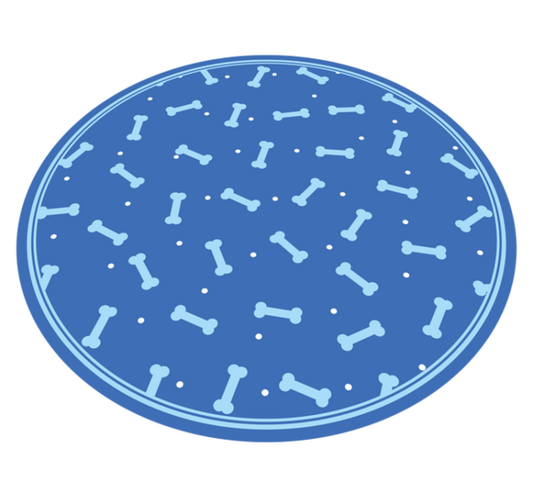 Bone Pattern Play circular vinyl carpet - TenStickers