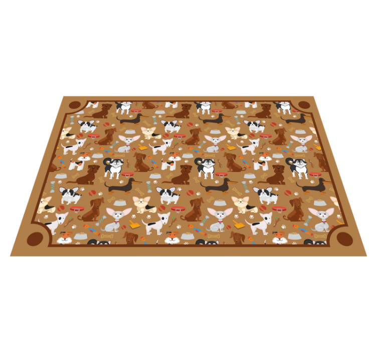 Cute Dog Patterns animal vinyl carpet - TenStickers