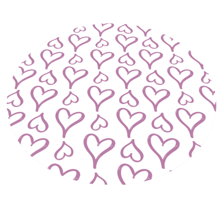 Texture vinyl carpet with pink heart pattern - TenStickers