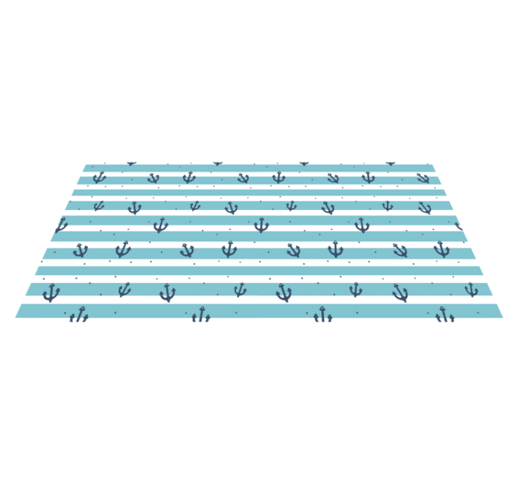 Kids vinyl carpet with maritime anchor design - TenStickers