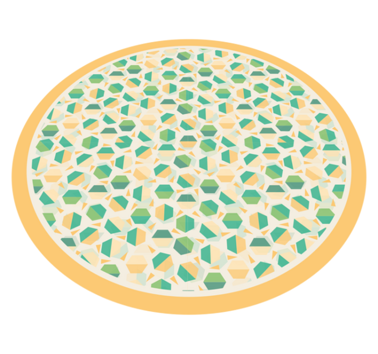 Geometric vinyl carpet hexagonal design - TenStickers