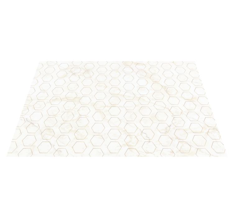 Marble vinyl carpet hexagon marble design - TenStickers