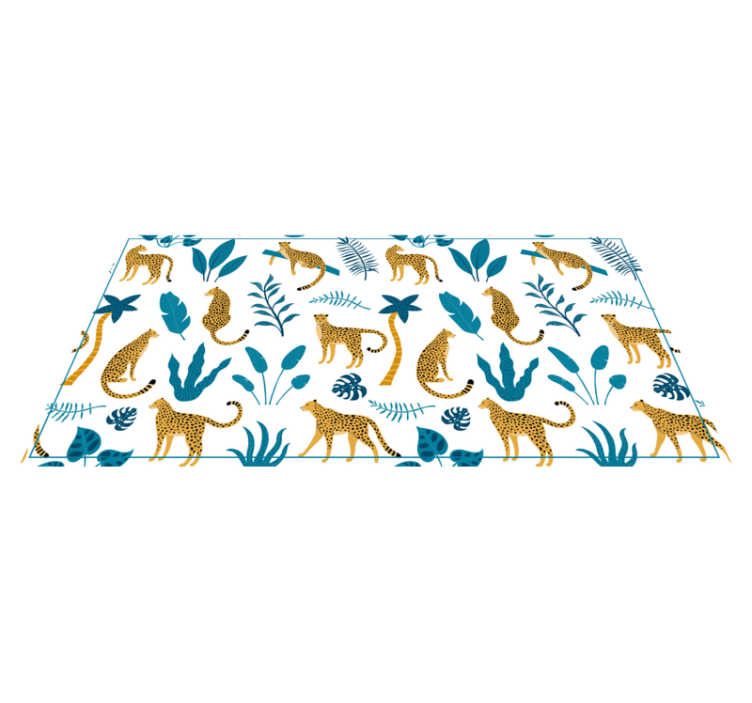 Tropical Leopard Pattern nursery vinyl carpet - TenStickers