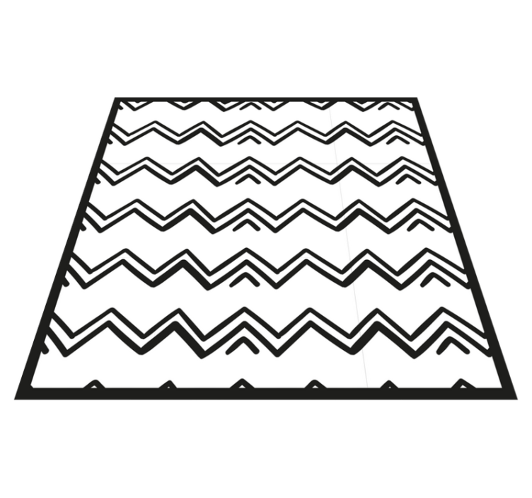 Zigzag Style geometric vinyl carpet - TenStickers
