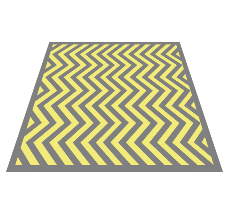 Chevron Pattern Yellow striped vinyl carpet - TenStickers