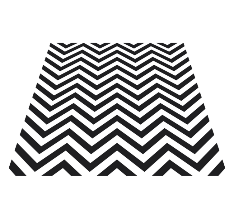Striped vinyl carpet in black and white chevron - TenStickers