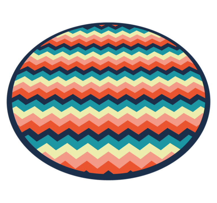 Colourful Chevron Pattern geometric vinyl carpet - TenStickers