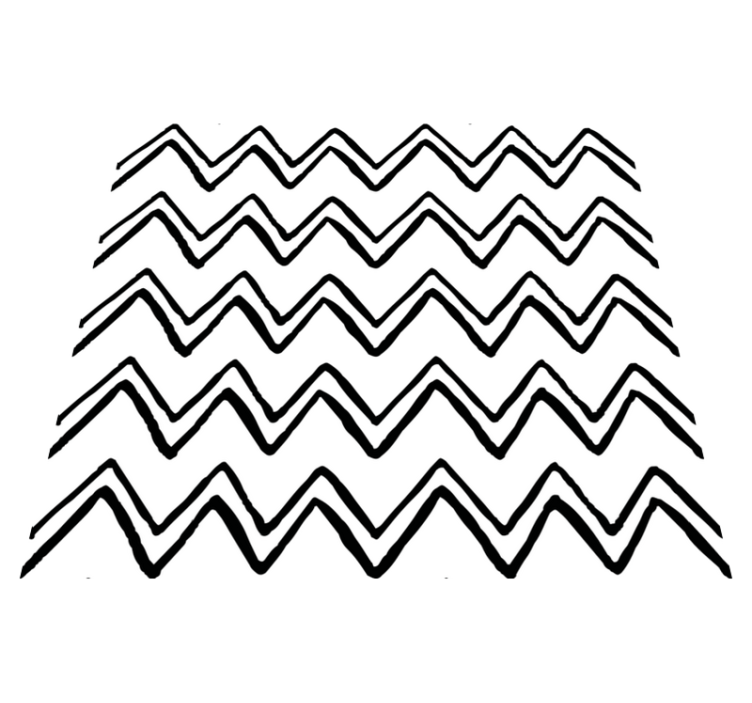 Zigzag Motif striped vinyl carpet - TenStickers