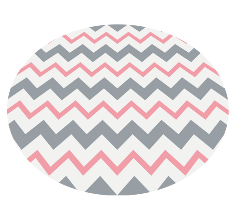 Nordic vinyl carpet in grey and pink chevron - TenStickers