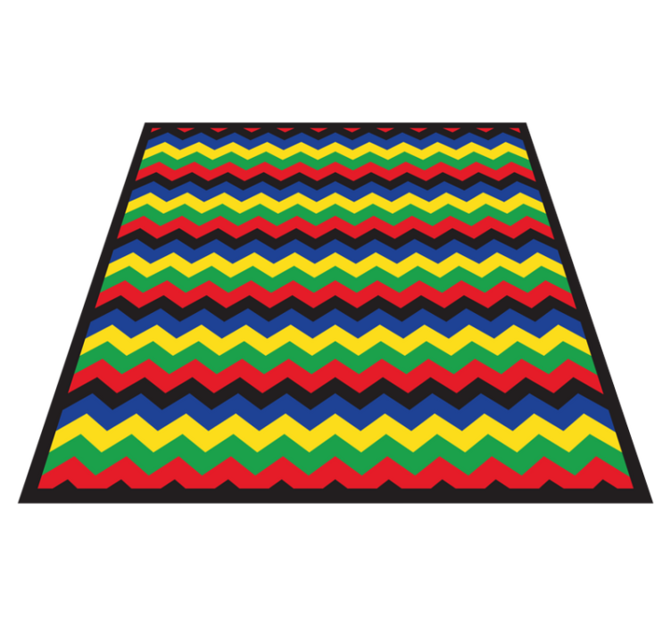 Lively Zigzag Element geometric vinyl carpet - TenStickers
