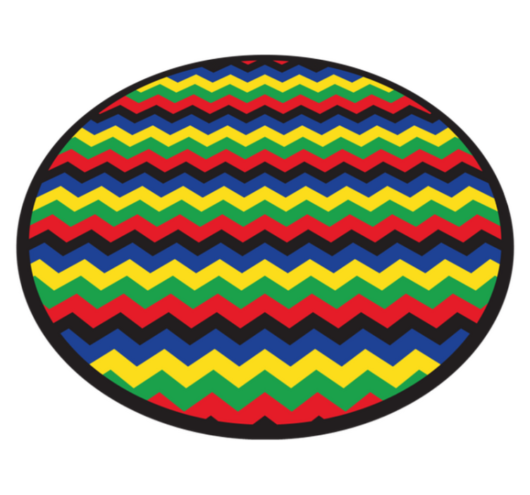 Colorful zigzag geometric vinyl carpet - TenStickers