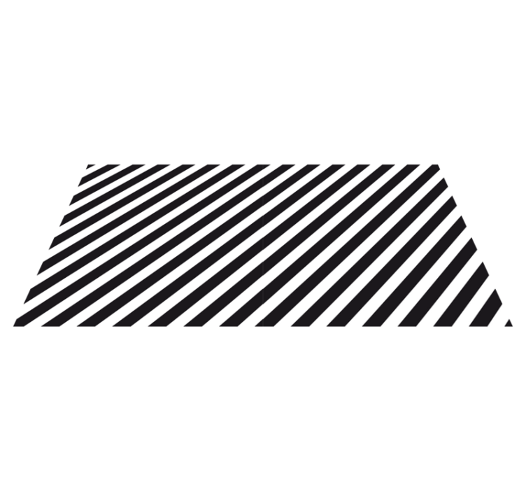 Striped vinyl carpet in contrasting black and white - TenStickers