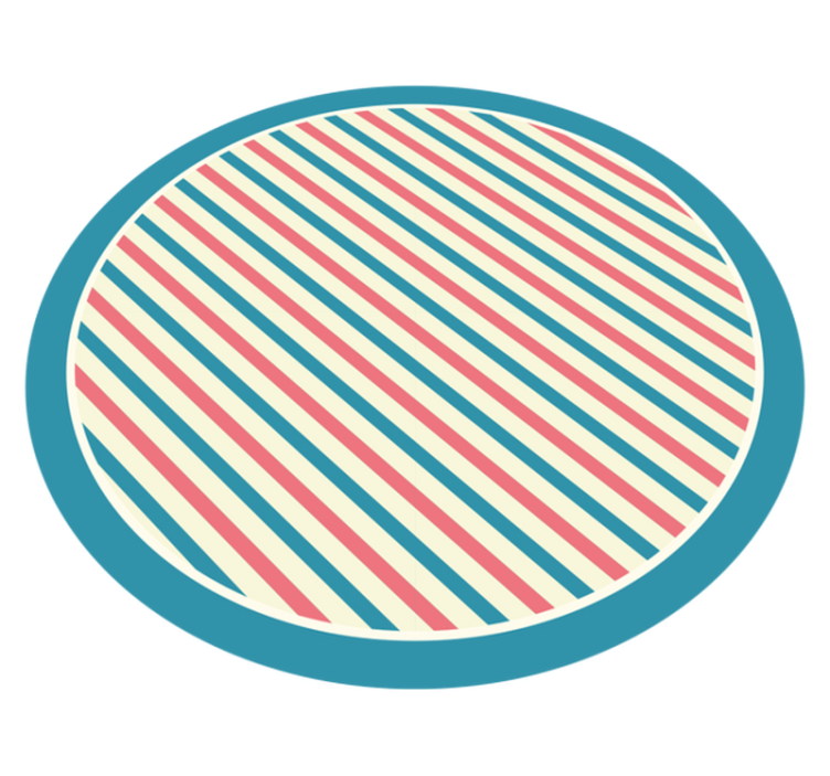 Striped vinyl carpet with circular diagonal pattern - TenStickers