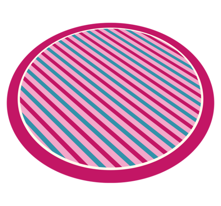Striped vinyl carpet in pink and blue stripes - TenStickers