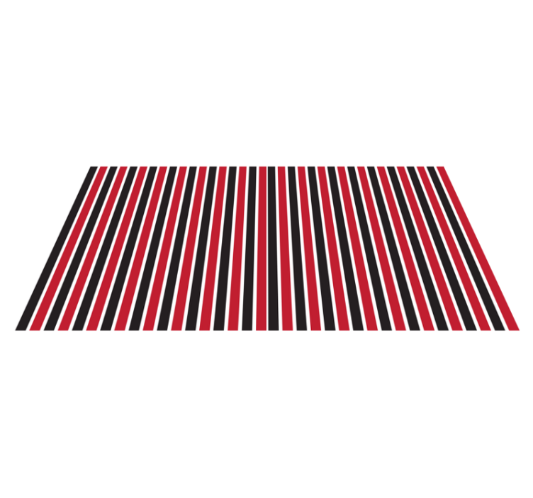 Striped vinyl carpet in red and black pattern - TenStickers
