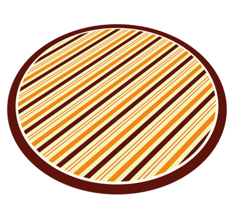 Striped vinyl carpet in warm shades style - TenStickers