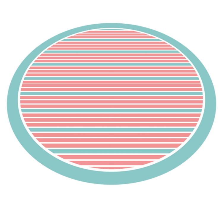 soft striped set circular vinyl carpet - TenStickers
