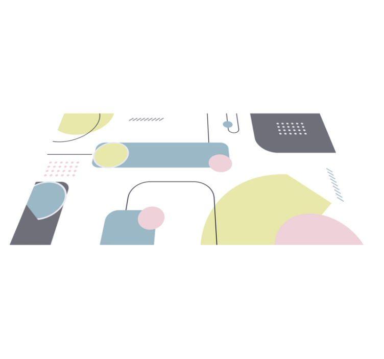 Pastel geometric vinyl carpet - TenStickers